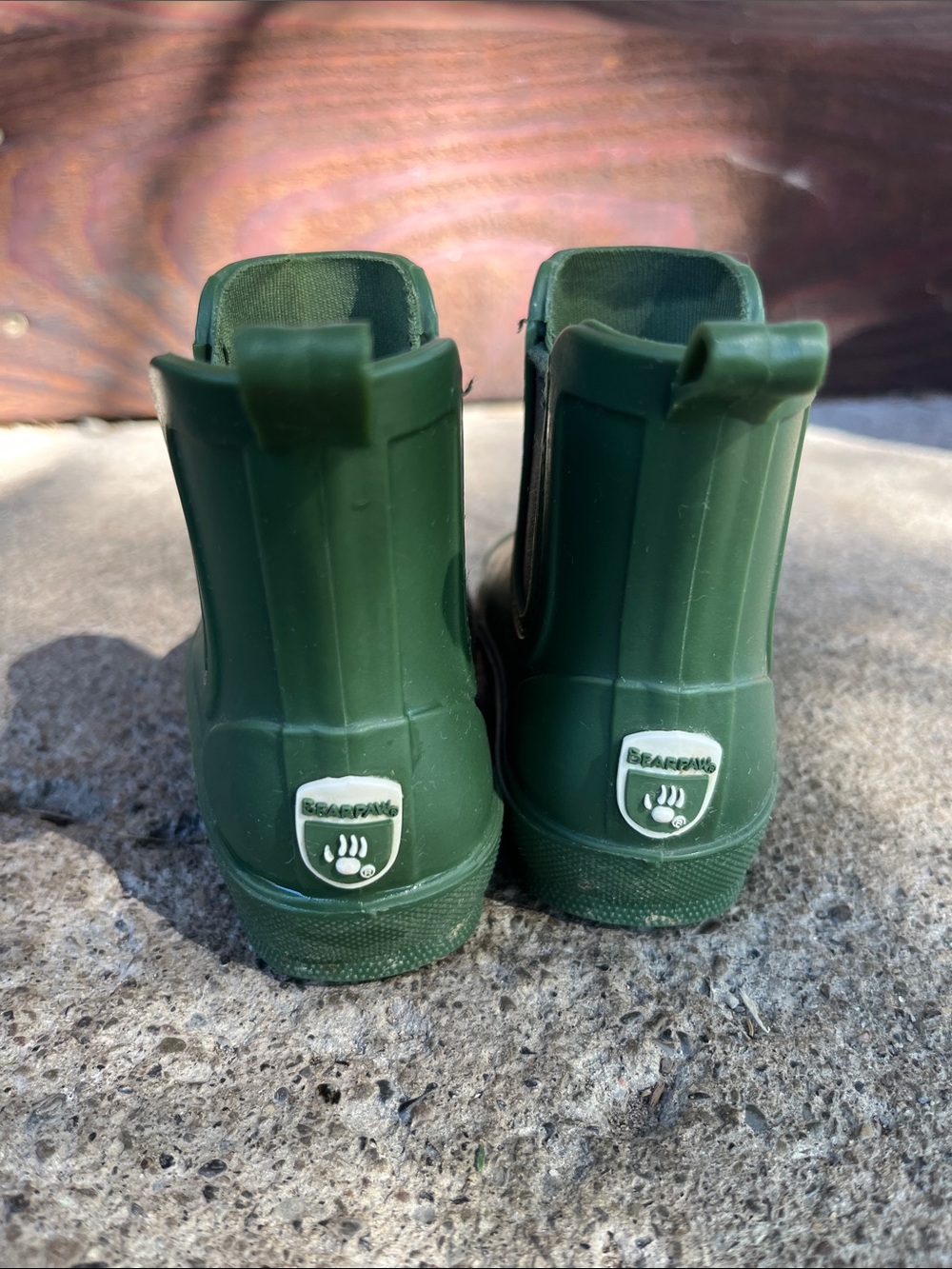 Bearpaw Olive Green Kids Short Rain Boots